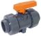 Vale® ABS industrial double union ball valve with FPM seals 