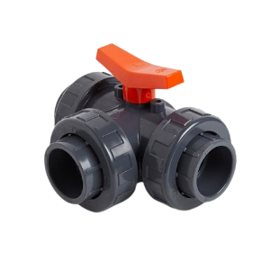 Vale® PVC 3 Way Ball Valve T port