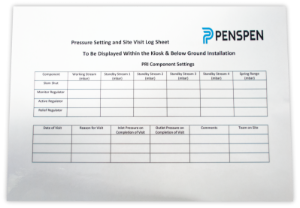 Penspen Laminated Setting Sheet (Duplex Printed)