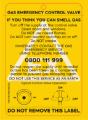 ECV METER CONTROL LABEL